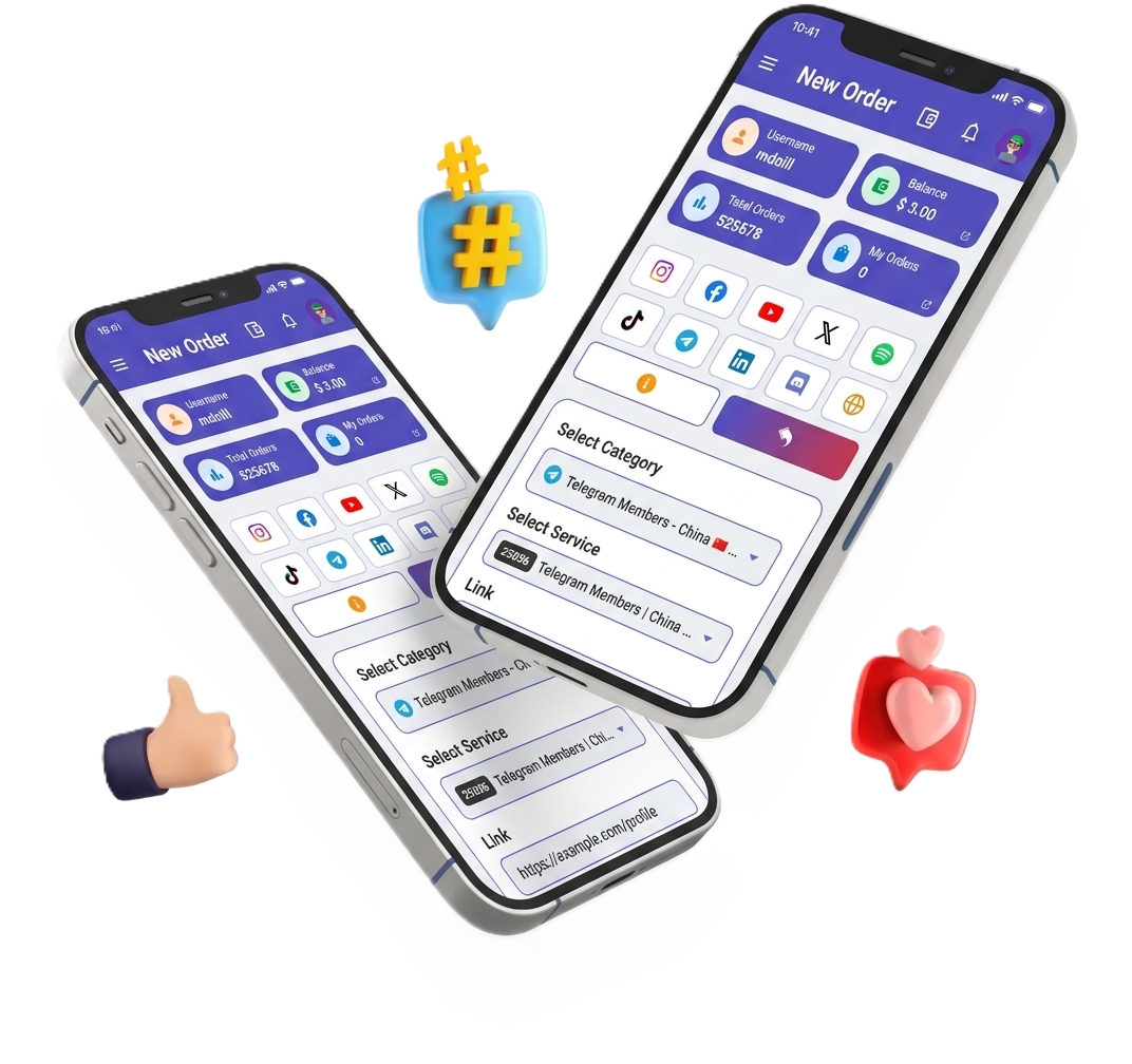 SMMTor Mobile App Mockup